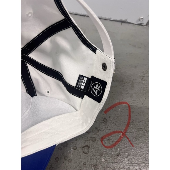 Texas Rangers '47 Brand Clean Up Adjustable Hat White Blue MLB Dad Cap - Picture 5 of 8